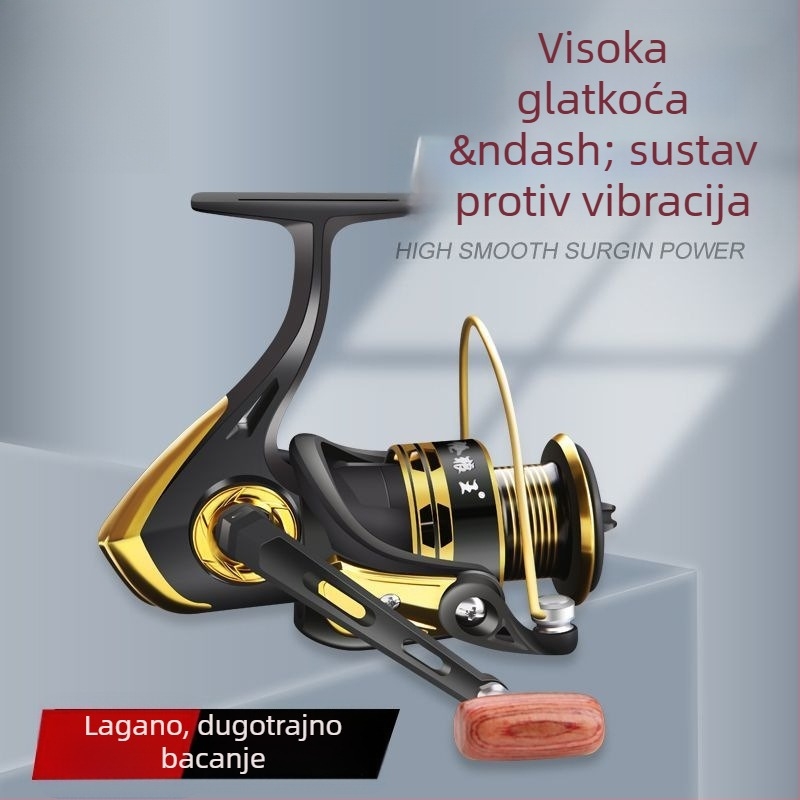 Ribolovni kolut - potpuno metalno kućište, morski ribolov, dugi domet bacanja, kolut za varalice