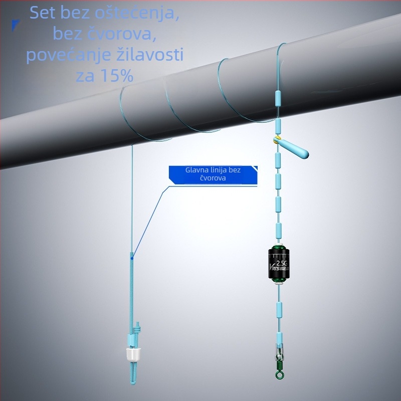 Glavna linija bez čvora – gotova najlonska ribolovna linija za karasa