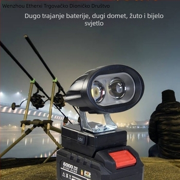Čelna lampa za noćni ribolov — napajanje Li baterijom, snažan snop, dizajn s trakom za glavu, Xiaoduo