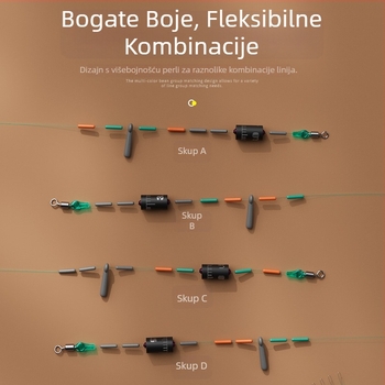 Silikonski space beans za ribolov — nova formula, ultra čvrsti, sigurni za liniju, kompletan set glavne linije