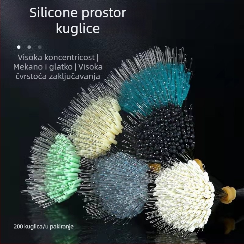 Kucheng silikonski skup mjehurića za lanac — Bulk Space Beads, visoka prozirnost, kristalno čiste perle, privatna oznaka dostupna