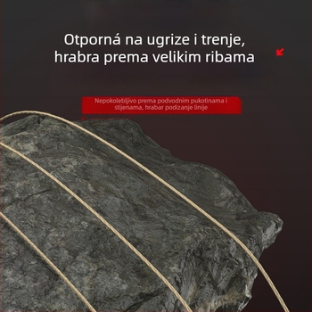 Welcome zemljano smeđa PE pletena ribolovna linija, 45 lb, nevidljiva pod vodom, glavna linija i vodilica