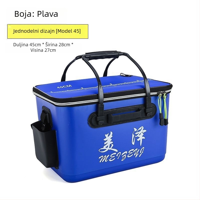 Debeli EVA kanta za ribolov, dvostruki sloj, torba s kotačićima, višenamjenska kanta za živu ribu