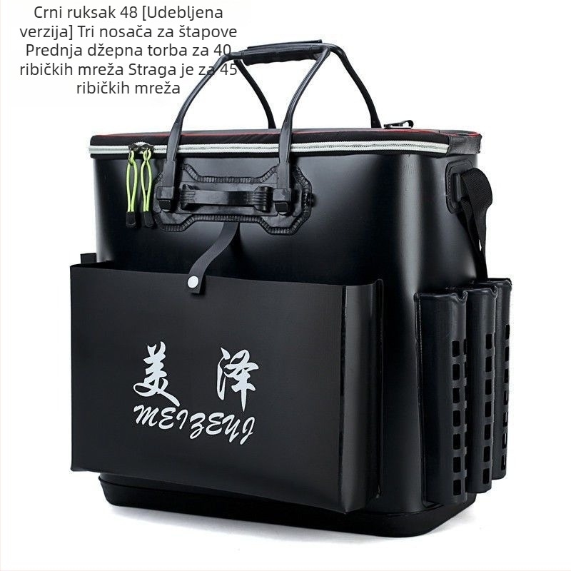 Debeli EVA kanta za ribolov, dvostruki sloj, torba s kotačićima, višenamjenska kanta za živu ribu