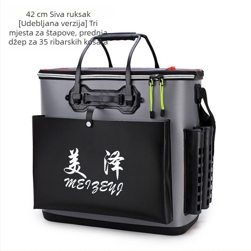 Debeli EVA kanta za ribolov, dvostruki sloj, torba s kotačićima, višenamjenska kanta za živu ribu