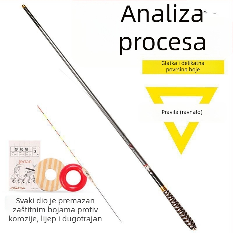 Set štapova od karbonskih vlakana – ultra lagan, ultra čvrst, višedijelni za karpa i karasa