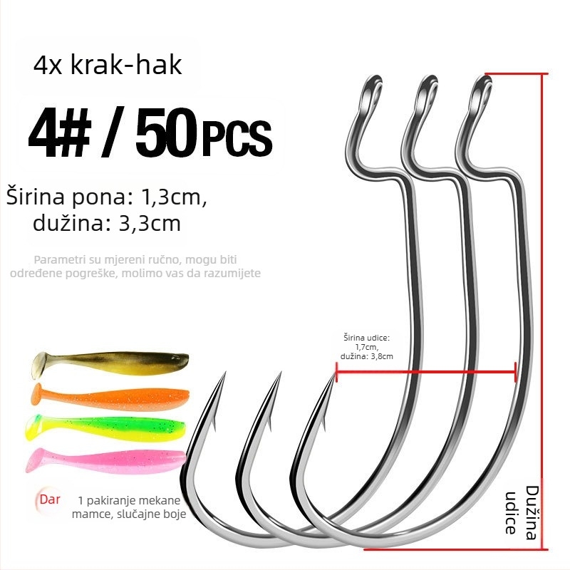 Crank kuka sa širokim trbuhom za bass — bodljikav kuk, 1 kom, za ribolov u potocima, rijekama, jezerima, moru, brodu i stijenama