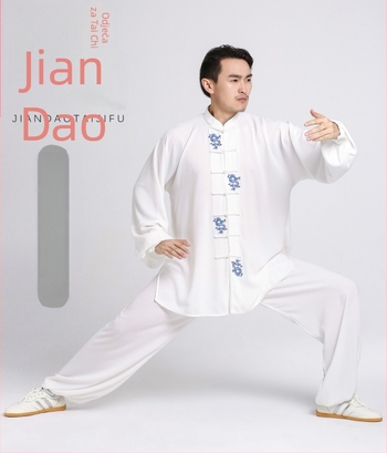 Tai Chi Unisex Kostim od Starlight Hemp s Printom, Jednobojan dizajn; Materijal: Starlight Hemp; Sastav tkanine: 100% Poliester; Vzor: Jednobojan; Pogodno za odrasle