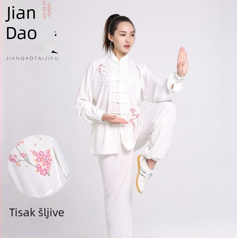 Tai Chi Unisex Kostim od Starlight Hemp s Printom, Jednobojan dizajn; Materijal: Starlight Hemp; Sastav tkanine: 100% Poliester; Vzor: Jednobojan; Pogodno za odrasle