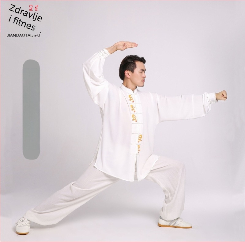 Tai Chi Unisex Kostim od Starlight Hemp s Printom, Jednobojan dizajn; Materijal: Starlight Hemp; Sastav tkanine: 100% Poliester; Vzor: Jednobojan; Pogodno za odrasle