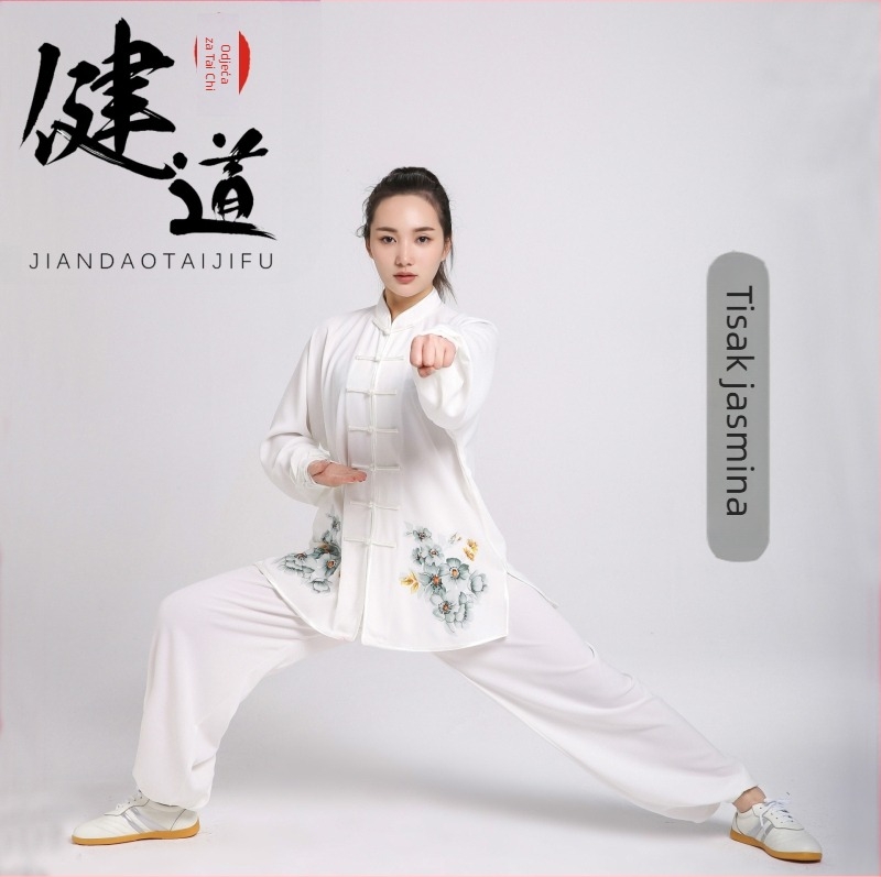 Tai Chi Unisex Kostim od Starlight Hemp s Printom, Jednobojan dizajn; Materijal: Starlight Hemp; Sastav tkanine: 100% Poliester; Vzor: Jednobojan; Pogodno za odrasle