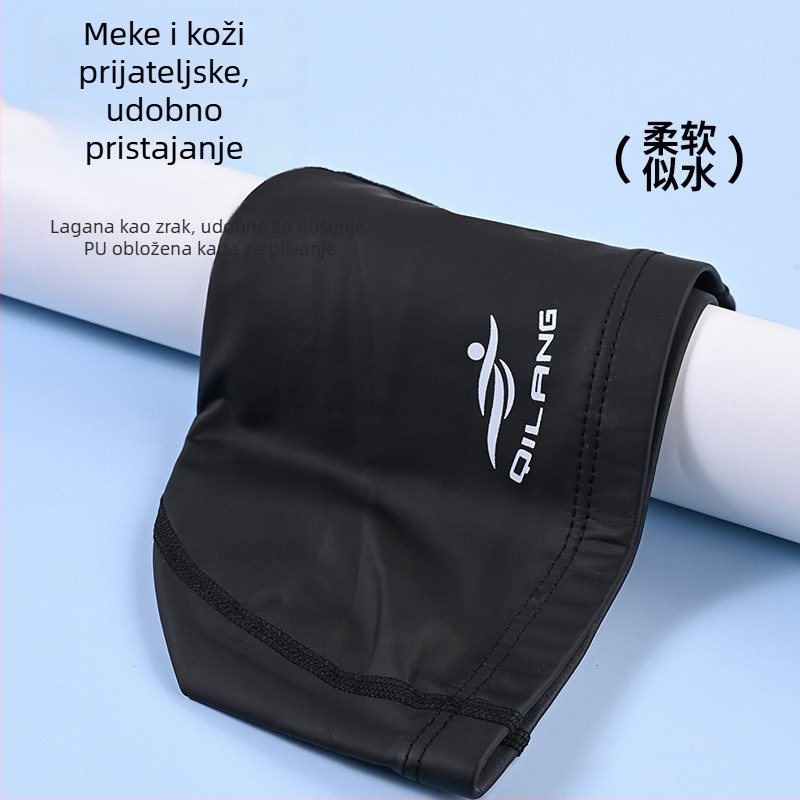 PU premazana plivačka kapa za odrasle, unisex, zaštita kose i ušiju