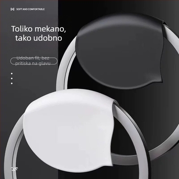 Silikonska kapa za plivanje - Vodootporna - Udobna - Visoka elastičnost - Uzorak: Jednobojan