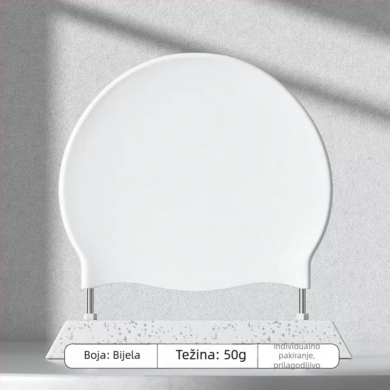 Silikonska kapa za plivanje - Vodootporna - Udobna - Visoka elastičnost - Uzorak: Jednobojan