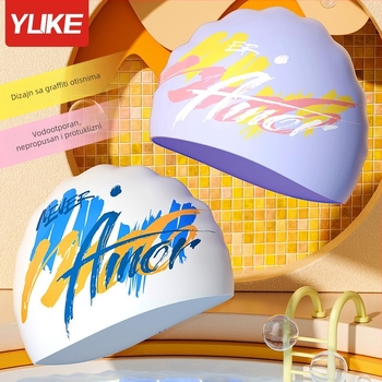 Plivačka kapa od silikona za odrasle, unisex, vodootporna, zaštita od sunca, bez stezanja