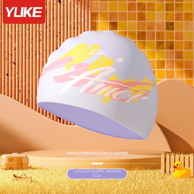 Plivačka kapa od silikona za odrasle, unisex, vodootporna, zaštita od sunca, bez stezanja
