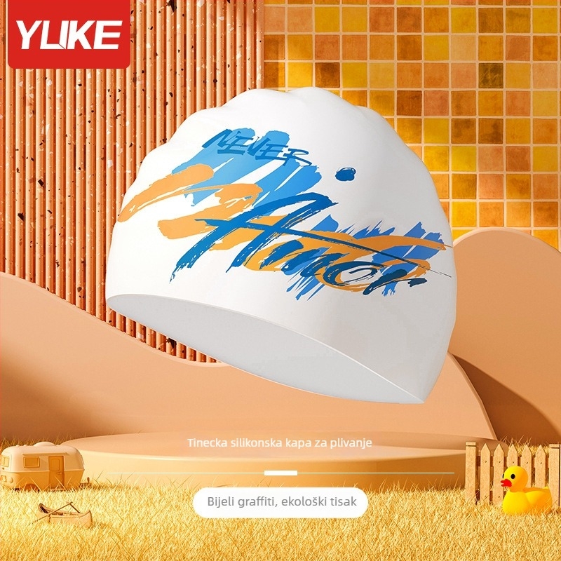 Plivačka kapa od silikona za odrasle, unisex, vodootporna, zaštita od sunca, bez stezanja