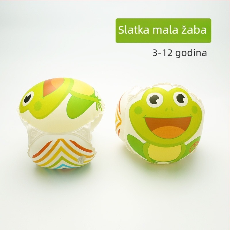 Qicaibei Dječji plivački manšeti za ruku, ekološki PVC, debljina 0,35 mm, crtani dizajn