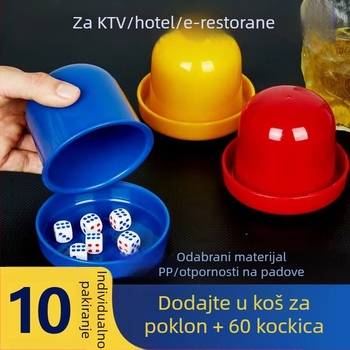 Set kockica, 10 komada, melamin, s podstavkom i shaker čašama za bar