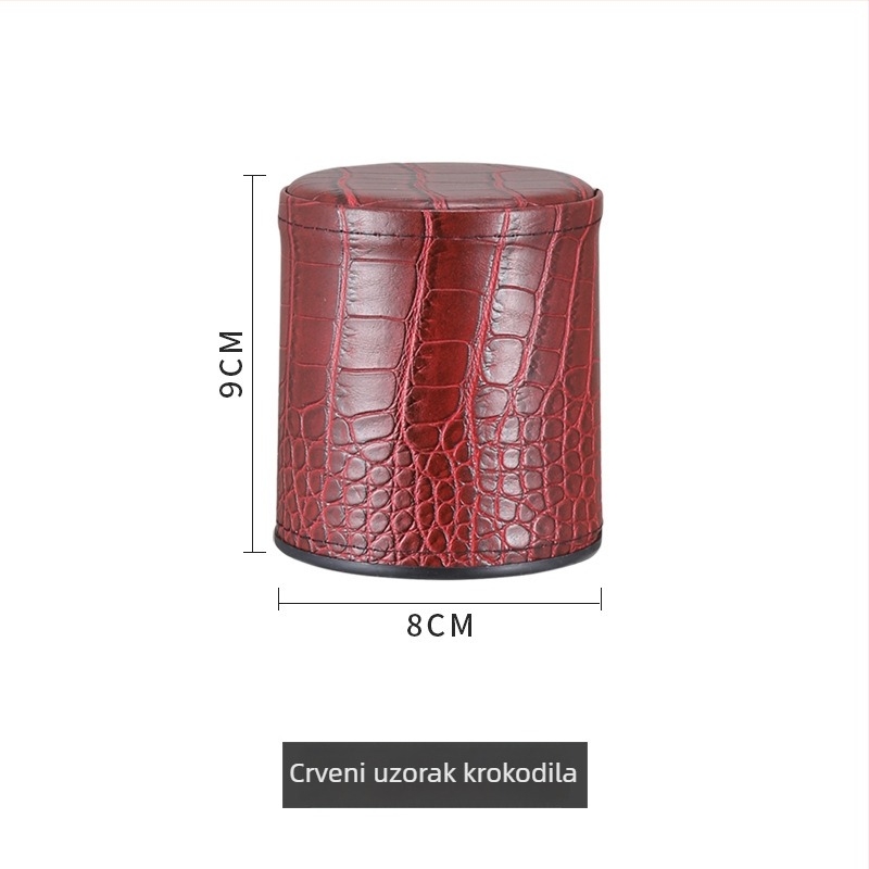 Kožni i PP plastični šejker za kocke – moguć ispis logotipa, zaobljeni kutovi, kutija od 100 komada, pogodno za igre s kockicama i kartama