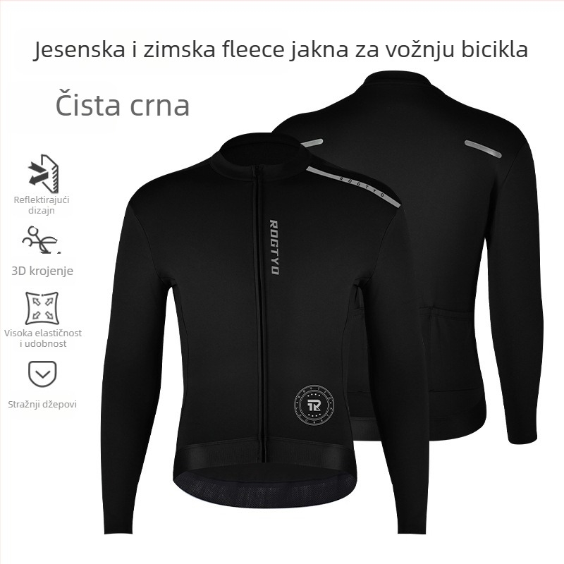 Muški zimski set odjeće za biciklizam – vjetrootpornost, topao materijal, za cestovni bicikl