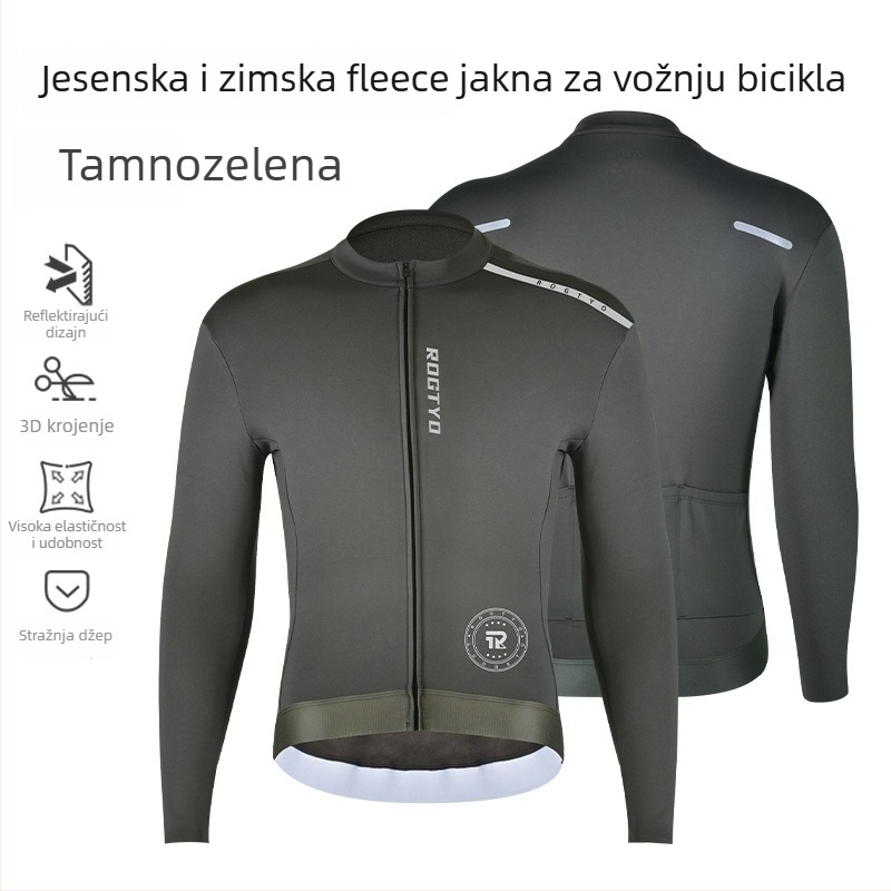 Muški zimski set odjeće za biciklizam – vjetrootpornost, topao materijal, za cestovni bicikl