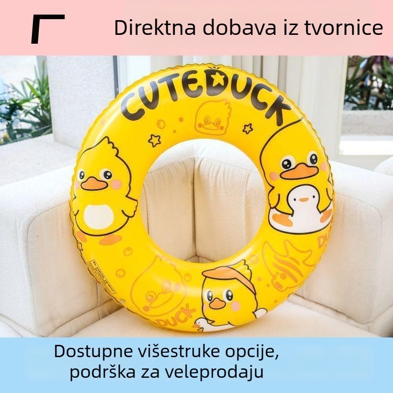 Deblji dječji plivački prsten s karikaturnim uzorkom – za dječake, djevojčice i odrasle