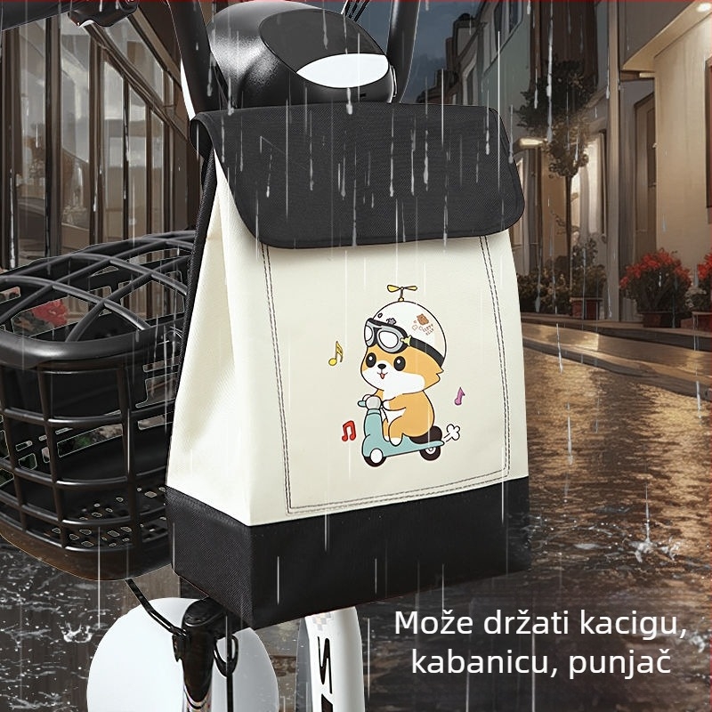 Vodootporna prednja torba za skladištenje za električne skutere, poliester, univerzalna kompatibilnost, velika zapremina