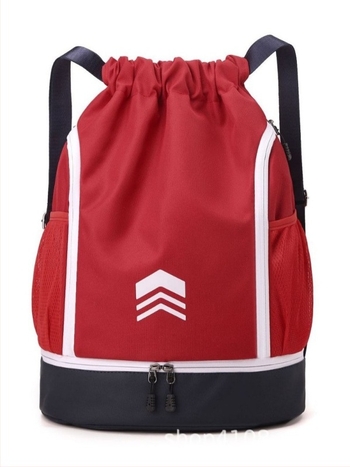 Sportski ruksak s odjeljkom za suho i mokro, zatvaranje šnira, prozračna Oxford tkanina, unisex, za outdoor sportove.