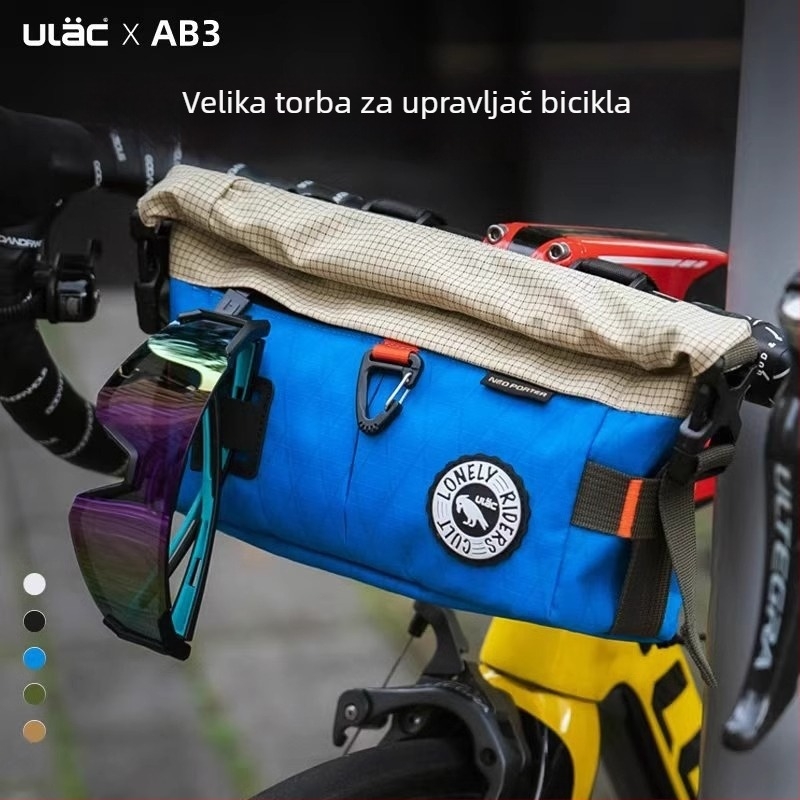 ULAC vodootporna torbica za upravljač bicikla, višenamjenska, 3L kapaciteta, za planinski bicikl