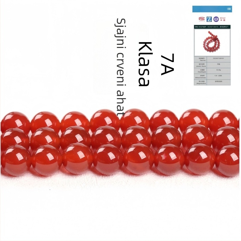 Prirodne crvene agatove perle, slobodne, poluproizvod; DIY okrugle perle od bijelog, zelenog i žutog ahata, 10 mm