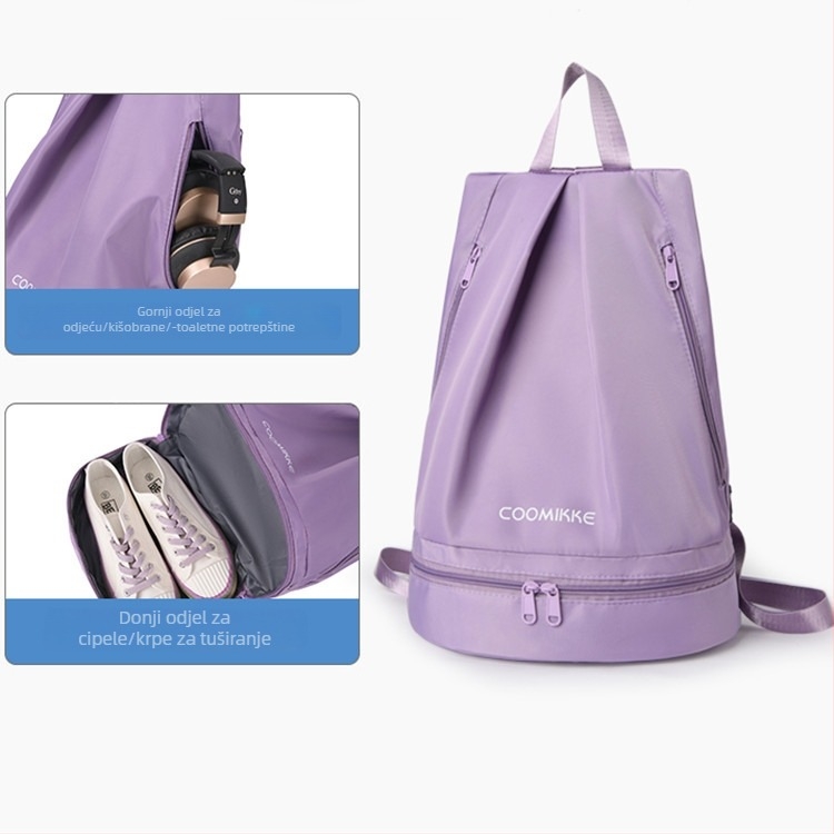 Sportska putna torba s odjeljkom za suho/mokro i pretincom za cipele, Oxford platno, prozračna, vodootporna i otporna na habanje