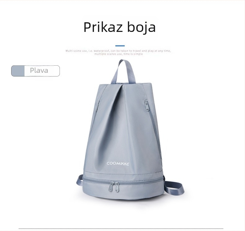 Sportska putna torba s odjeljkom za suho/mokro i pretincom za cipele, Oxford platno, prozračna, vodootporna i otporna na habanje