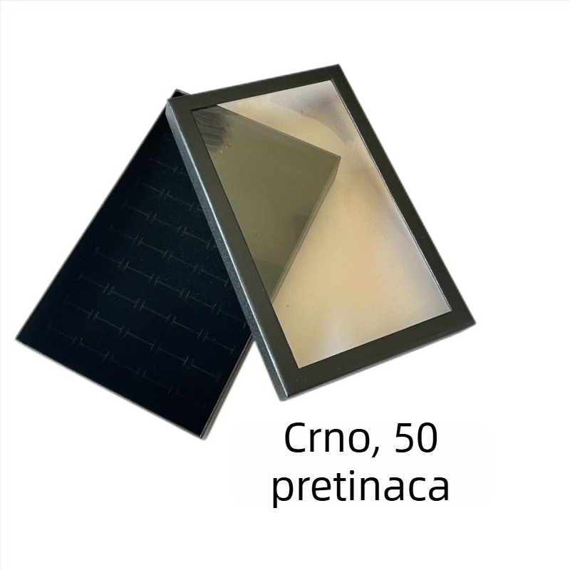 Kutija za prikazivanje nakita za prstenje i naušnice, od kompozitnih materijala, prodajna ambalaža, namijenjena pakiranju prstena, specijalno pakiranje nakita