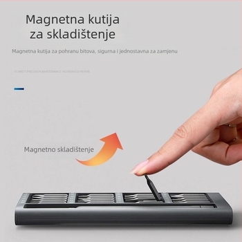 Set odvijača 24-u 1 s preciznim bitovima, magnetskim vrhovima, S2 alatni čelik, težina 230 g