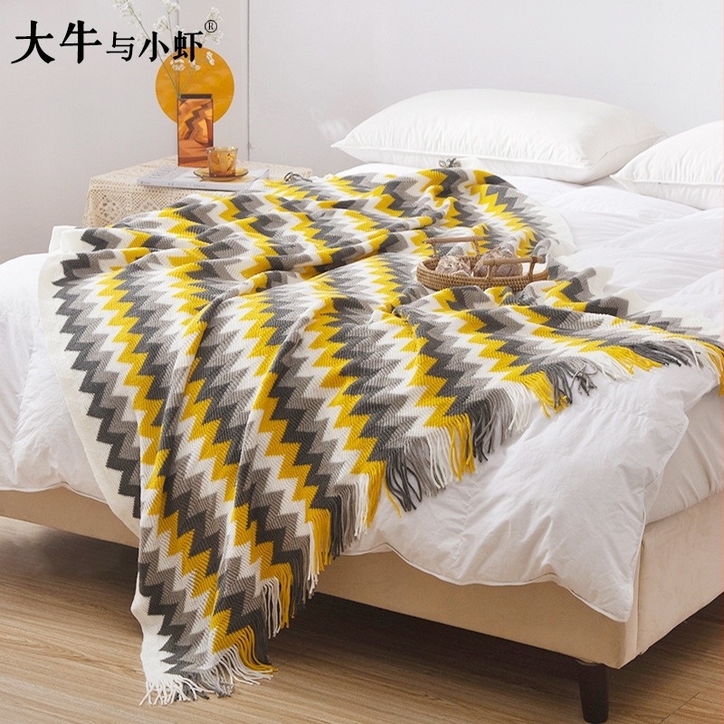 Boemska deka s prugama, etnički stil, pogodna za kauč i krevet, vrhunski proizvod, šifra 636397540047