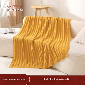 Pletena deka od poliesternih vlakana, 800–1000 g, jednobojna, prilagodljiva, moderan minimalistički stil