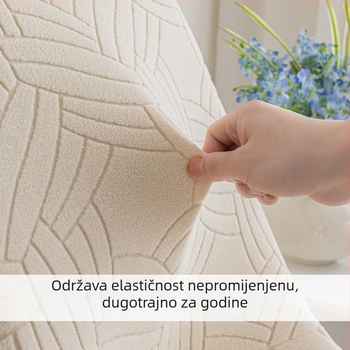 Navlaka za stolicu, elastična, poliester, geometrijski uzorak, protuklizna, otporna na abraziju, otporna na prašinu