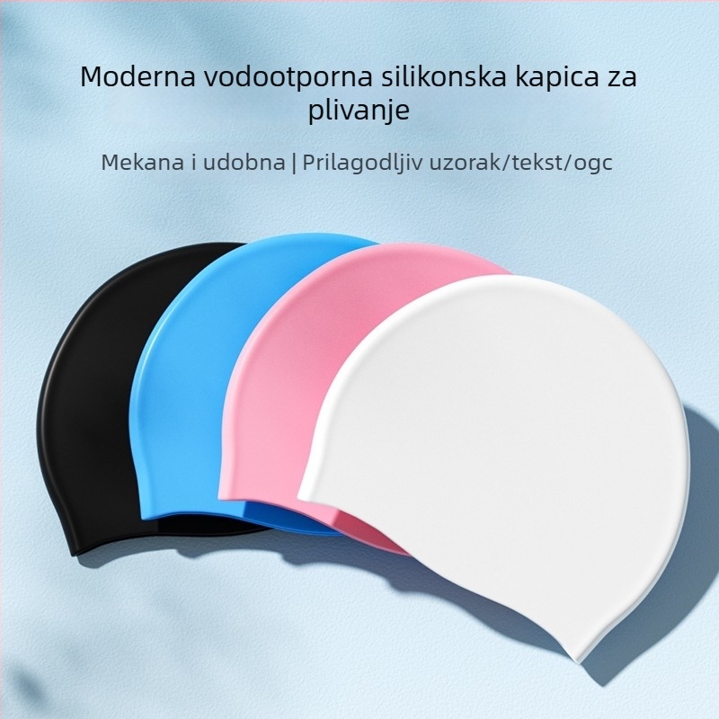 Plivačka kapa od silikona za odrasle, jednofarbni dizajn, podrijetlo Guangdong, za plivanje i vodene sportove