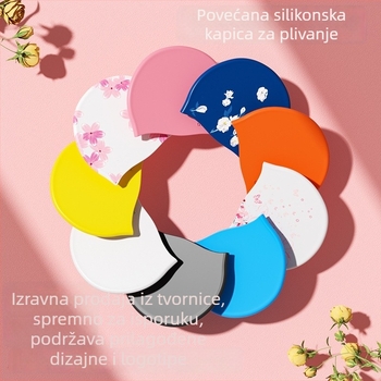Odrasla silikonska kapa za plivanje, pogodna za plivanje i vodene aktivnosti