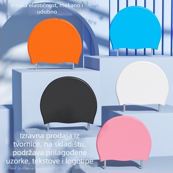 Odrasla silikonska kapa za plivanje, pogodna za plivanje i vodene aktivnosti