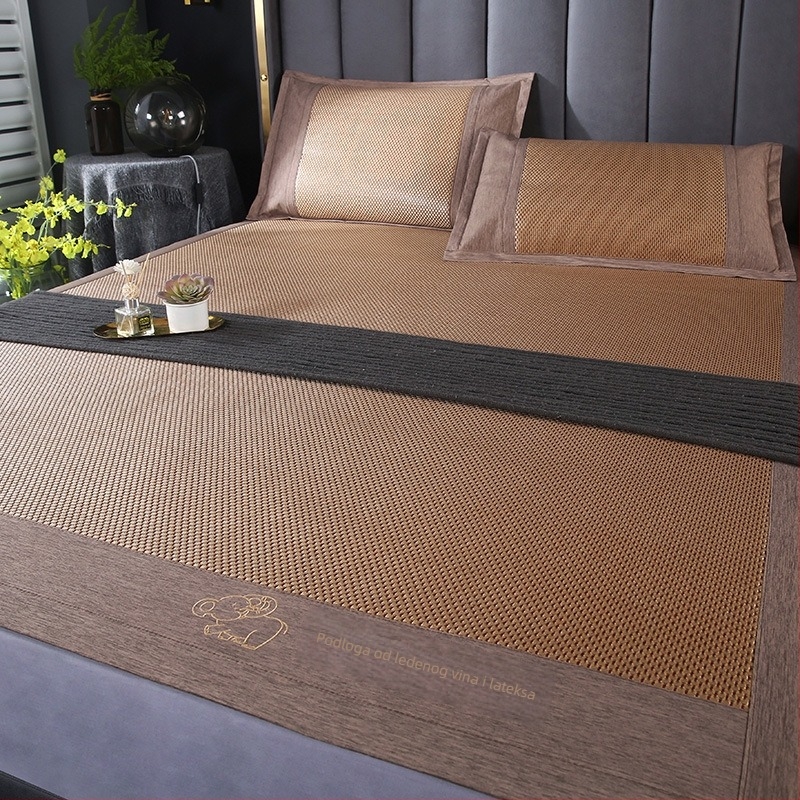 Baisini latex leden rotan madrac, 3-dijelni set, deblji, za krevet širine 1,8 m, s izvezenim modernim stilom