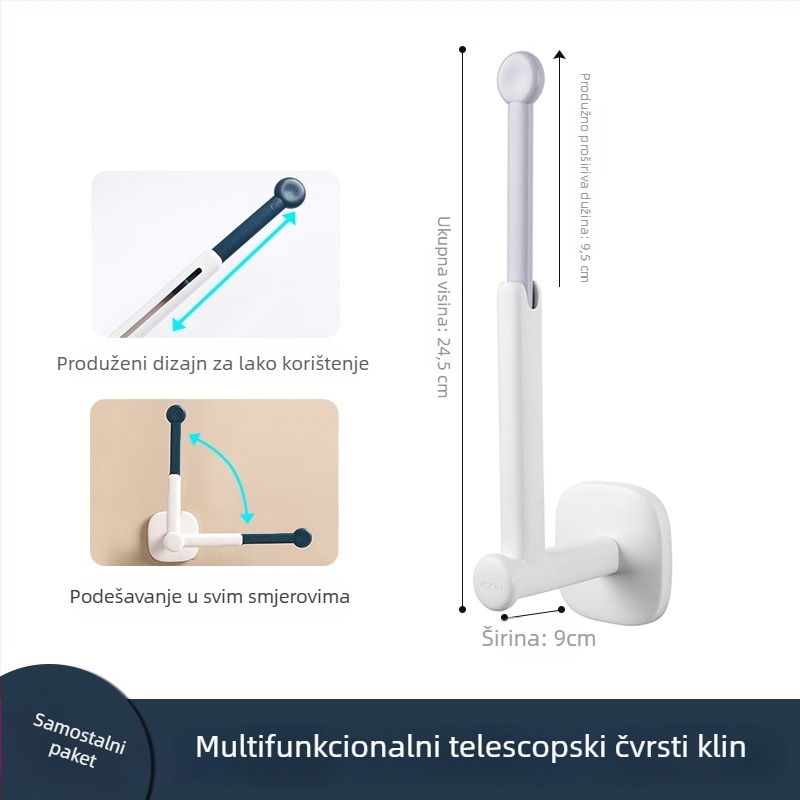 Držač zavjesa bez bušenja – zidni kukica s kopčom za tuš zavjese i zavjese na vratima (materijal: svileni cvijet; šifra proizvoda: F97st76j668st5; marka: Other; stil: općenito)