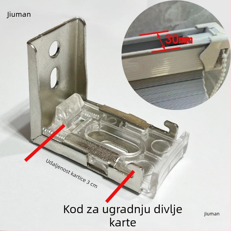 Držač koda za rimske i rolo zavjese – pribor za montažu s perlama, mekana gazasta zavjesa