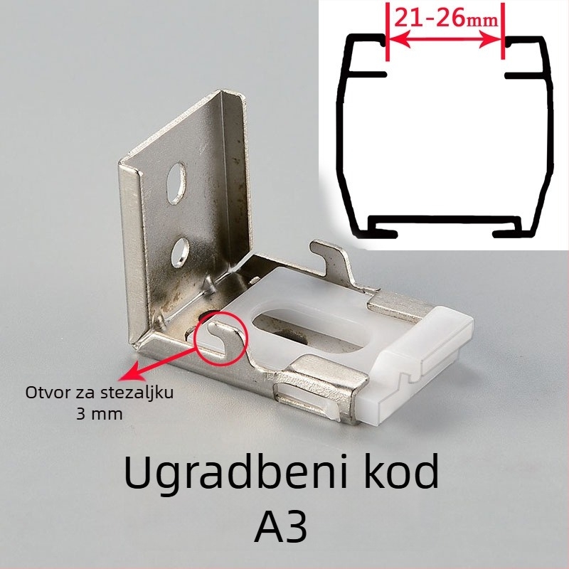 Držač koda za rimske i rolo zavjese – pribor za montažu s perlama, mekana gazasta zavjesa