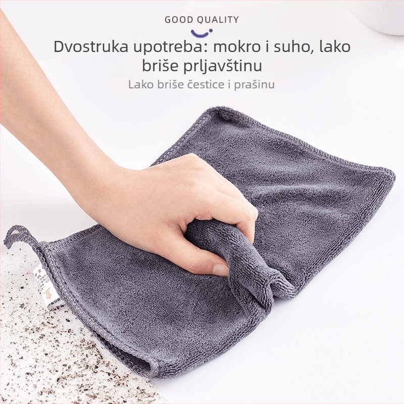 Mikrovlakna krpa za čišćenje kućanstva i kuhinje, za pranje auta i sušenje kose – debela, izvrsno upija