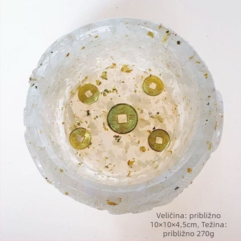 Citrin kristalni stolni ukras – koruncopija oblik | Moderni minimalistički stil, Crystal Queen, nerafinirani kristalni kamen, šifra proizvoda Wufu degaussing bowl