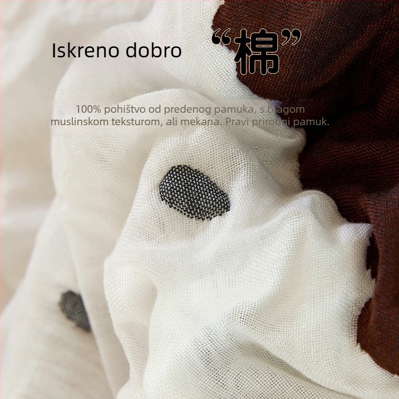 Dječja deka-ručnik od pamuk gaze, deset slojeva, ispod 300 g, za sve sezone, crtani uzorak