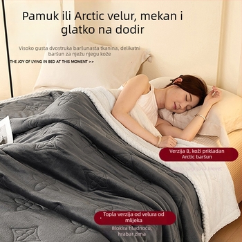 Milk pliš deka, trostruko slojevita, za kauč i ured, poliester, sve sezone, minimalistički stil