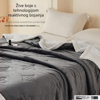 Milk pliš deka, trostruko slojevita, za kauč i ured, poliester, sve sezone, minimalistički stil